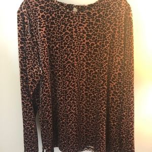 Velvet Cheetah Print Shirt